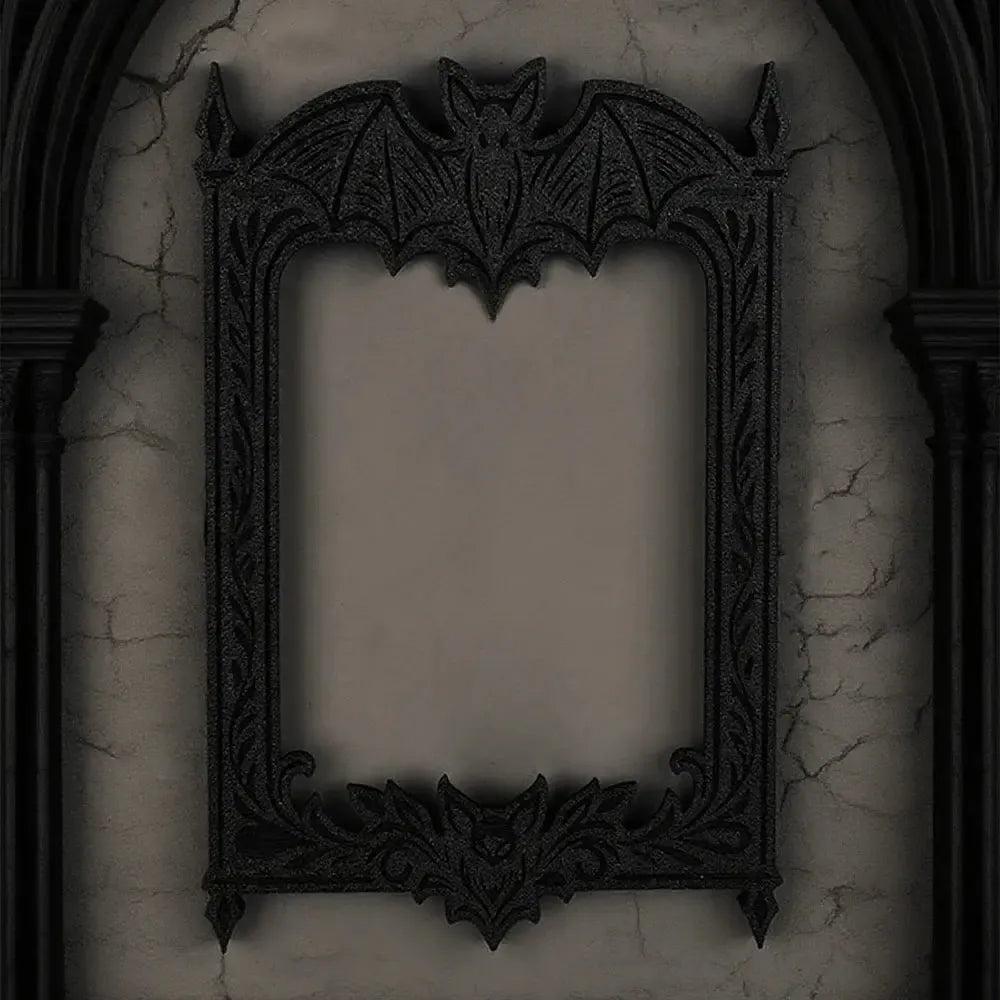 Dark Style Gothic Bat Photo Frame Witchy Halloween Wall Decoration-MoonChildWorld