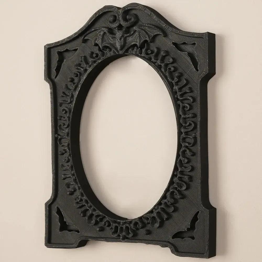 Dark Style Gothic Bat Photo Frame Witchy Halloween Wall Decoration-MoonChildWorld