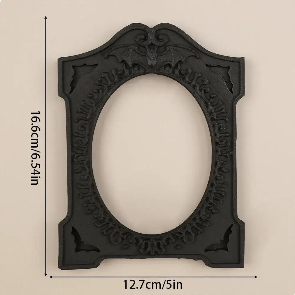 Dark Style Gothic Bat Photo Frame Witchy Halloween Wall Decoration-MoonChildWorld