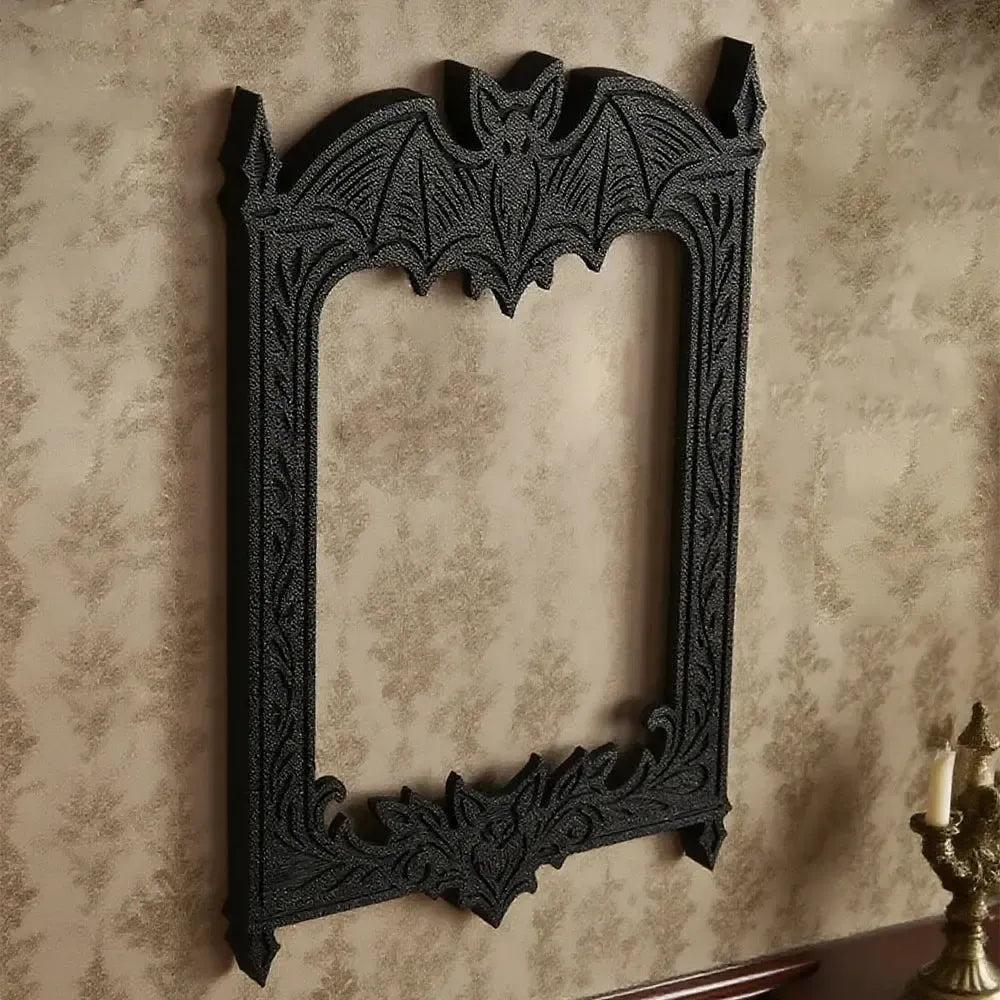 Dark Style Gothic Bat Photo Frame Witchy Halloween Wall Decoration-MoonChildWorld