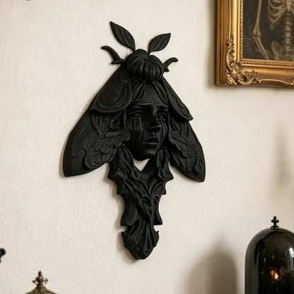 Dark Style Moth Wall Hanging For Gothic Witch Home Halloween Wall Decoration-MoonChildWorld
