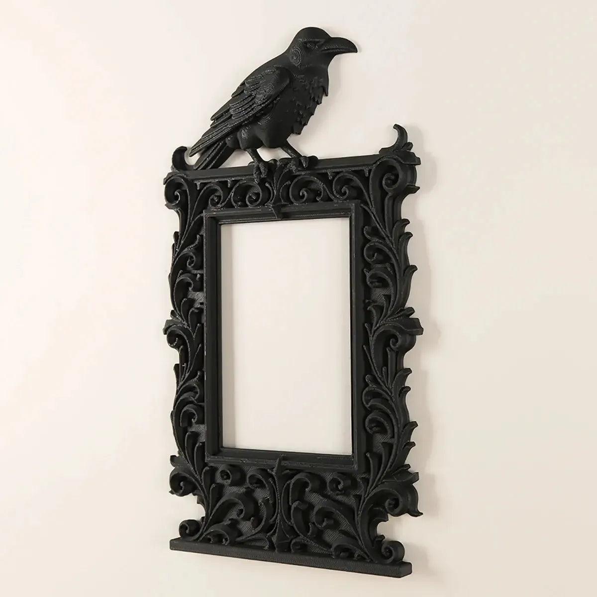 Dark Style Raven Shaped Photo Frame Witch Crow Gothic Home Decoration-MoonChildWorld