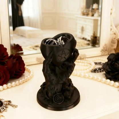 Dark Style Witchy Skull Hand Jewelry Storage Ornament Gothic Home Decor for Witch-MoonChildWorld