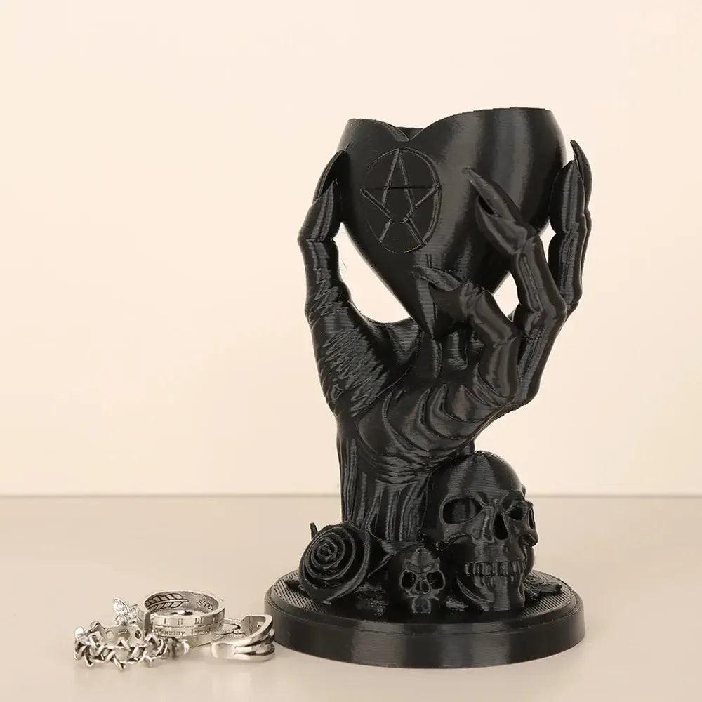Dark Style Witchy Skull Hand Jewelry Storage Ornament Gothic Home Decor for Witch-MoonChildWorld