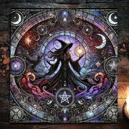 Dark Witch Altar Cloth Witchcraft Tarot Tablecloth for Reading Divination Wicca Home Decor-MoonChildWorld