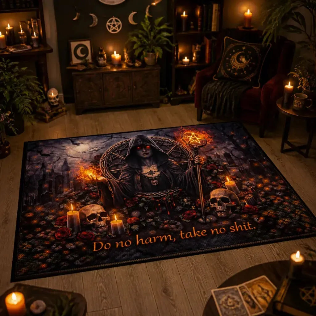 Dark Witch Area Rug – Gothic Witchcraft Carpet for Halloween Decor_mockup_1.webp