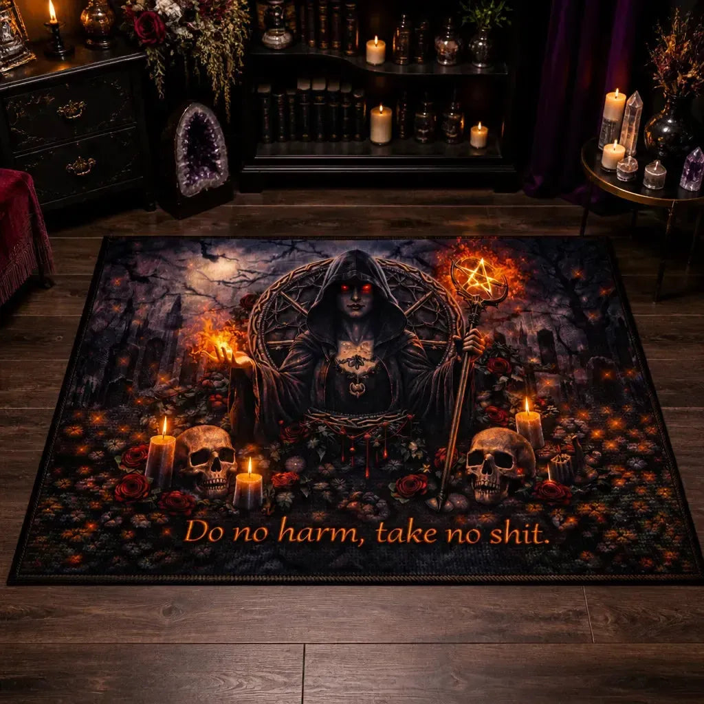 Dark Witch Area Rug – Gothic Witchcraft Carpet for Halloween Decor_mockup_2.webp