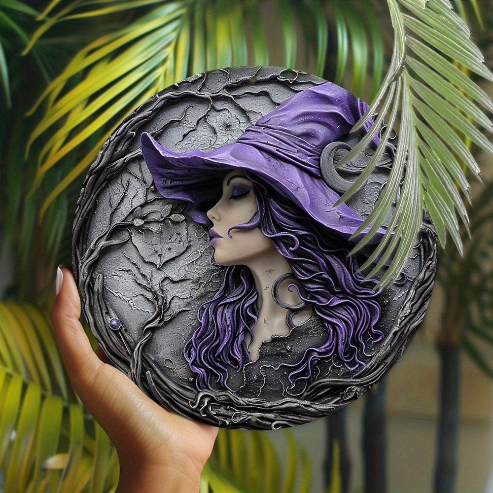 Dark Witch Gothic Metal Art Halloween Decor-MoonChildWorld