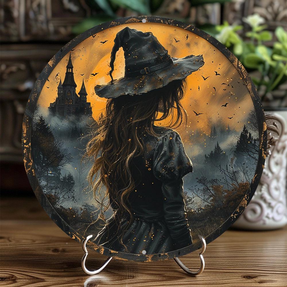 Dark Witch Gothic Metal Sign Halloween Home Decor-MoonChildWorld