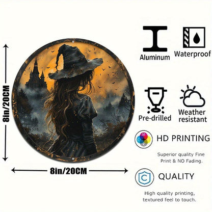 Dark Witch Gothic Metal Sign Halloween Home Decor-MoonChildWorld