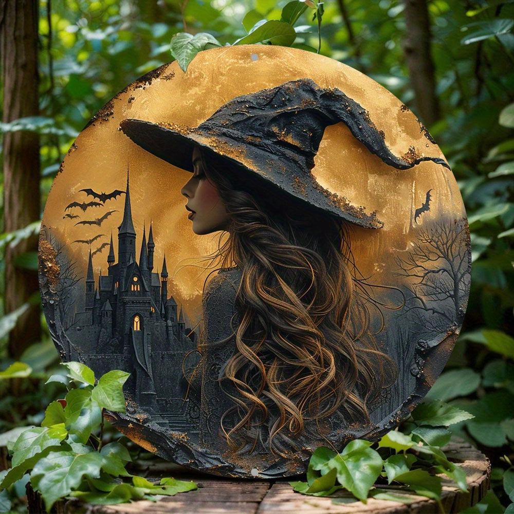 Dark Witch Gothic Metal Sign Halloween Home Decor-MoonChildWorld