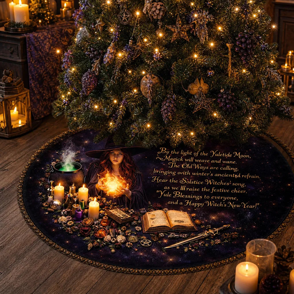 mockup_Dark Witch Gothic Yule Tree Skirt – Pagan Witchy Decor_3.webp