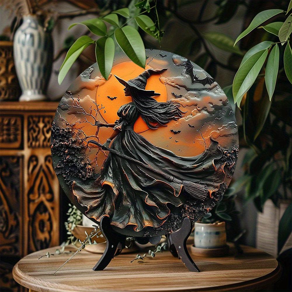 Dark Witch Halloween Metal Sign Gothic Decor-MoonChildWorld