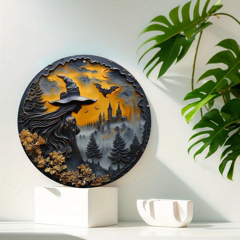 Dark Witch Metal Sign Gothic Halloween Home Decor-MoonChildWorld