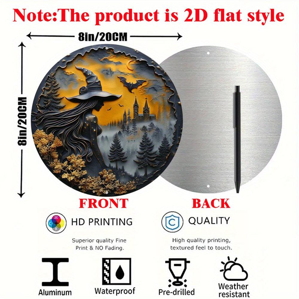 Dark Witch Metal Sign Gothic Halloween Home Decor-MoonChildWorld