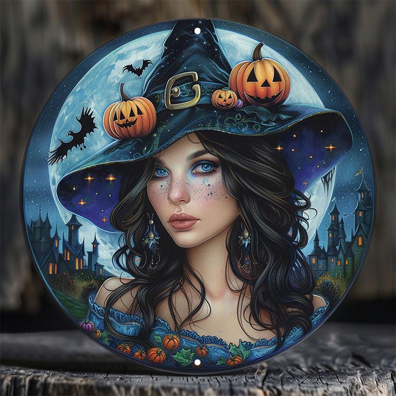 Dark Witch Metal Sign Halloween Gothic Home Decor-MoonChildWorld