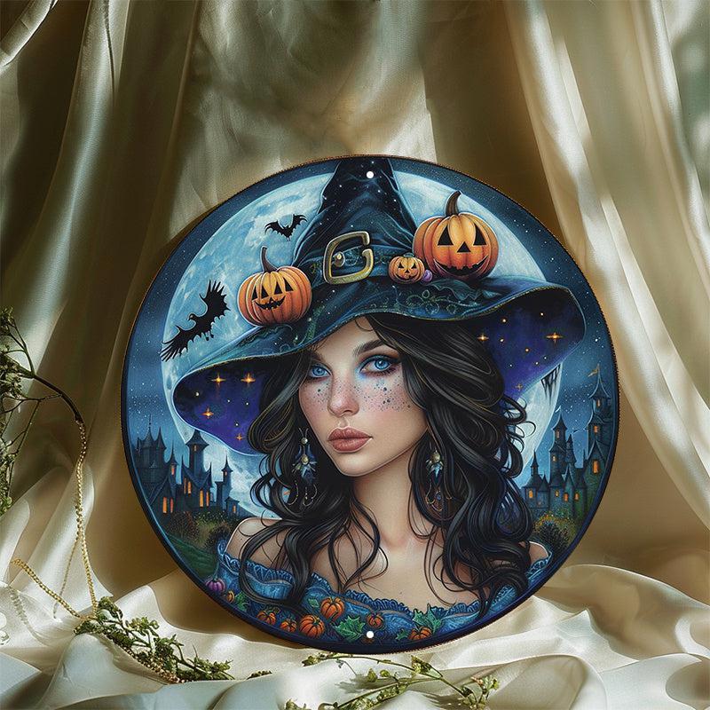 Dark Witch Metal Sign Halloween Gothic Home Decor-MoonChildWorld