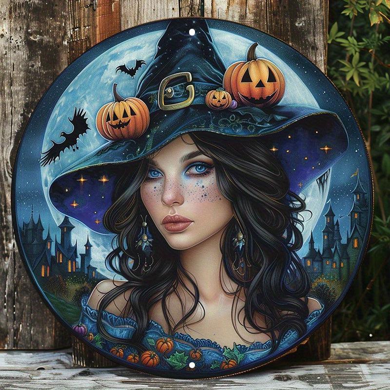 Dark Witch Metal Sign Halloween Gothic Home Decor-MoonChildWorld