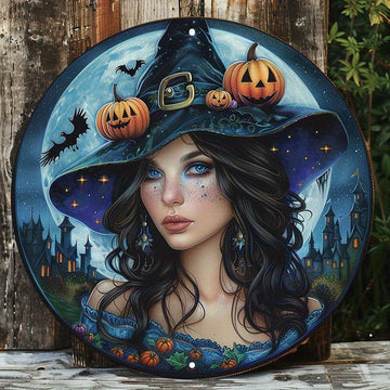 Dark Witch Metal Sign Halloween Gothic Home Decor-MoonChildWorld