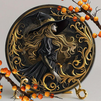 Dark Witch Metal Sign Mystical Decor-MoonChildWorld