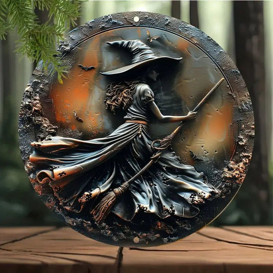 Dark Witch Metal Sign for Halloween Gothic Home Decor-MoonChildWorld