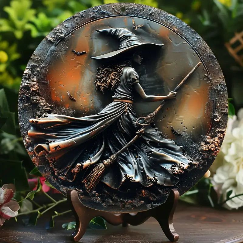 Dark Witch Metal Sign for Halloween Gothic Home Decor-MoonChildWorld