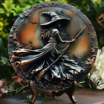 Dark Witch Metal Sign for Halloween Gothic Home Decor-MoonChildWorld