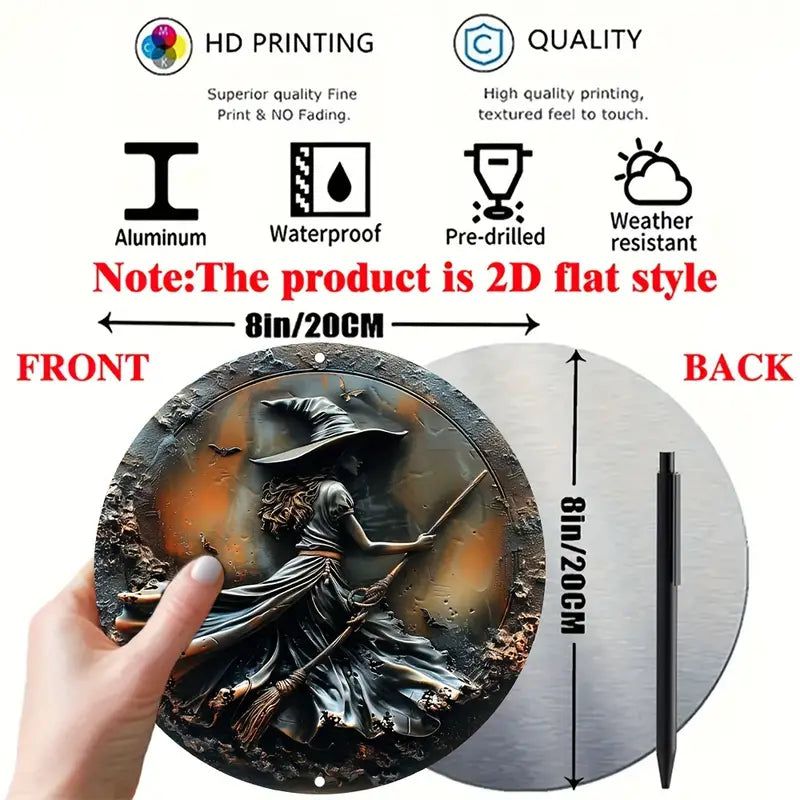 Dark Witch Metal Sign for Halloween Gothic Home Decor-MoonChildWorld