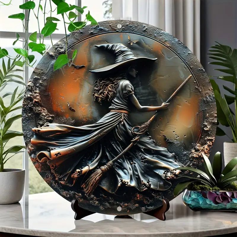 Dark Witch Metal Sign for Halloween Gothic Home Decor-MoonChildWorld