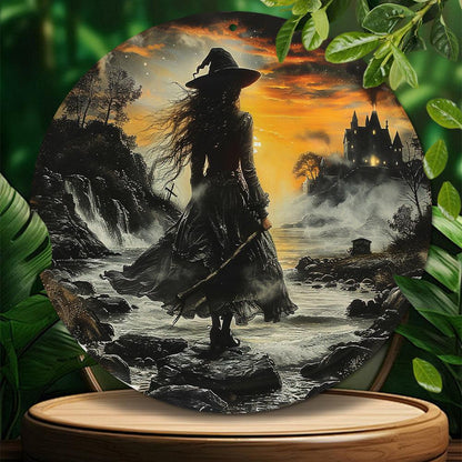 Dark Witch Silhouette Wall Sign Mystic Witch Wall Art-MoonChildWorld
