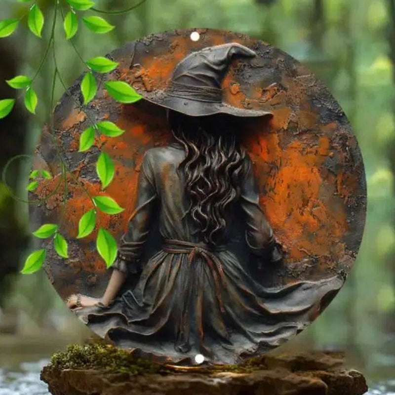 Dark Witch Wall Art Occult Witch Metal Sign-MoonChildWorld