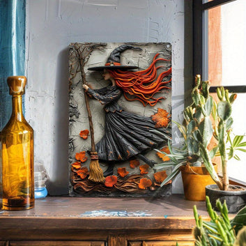 Dark Witch Wall Art Witchy Metal Sign Pagan Home Decor-MoonChildWorld