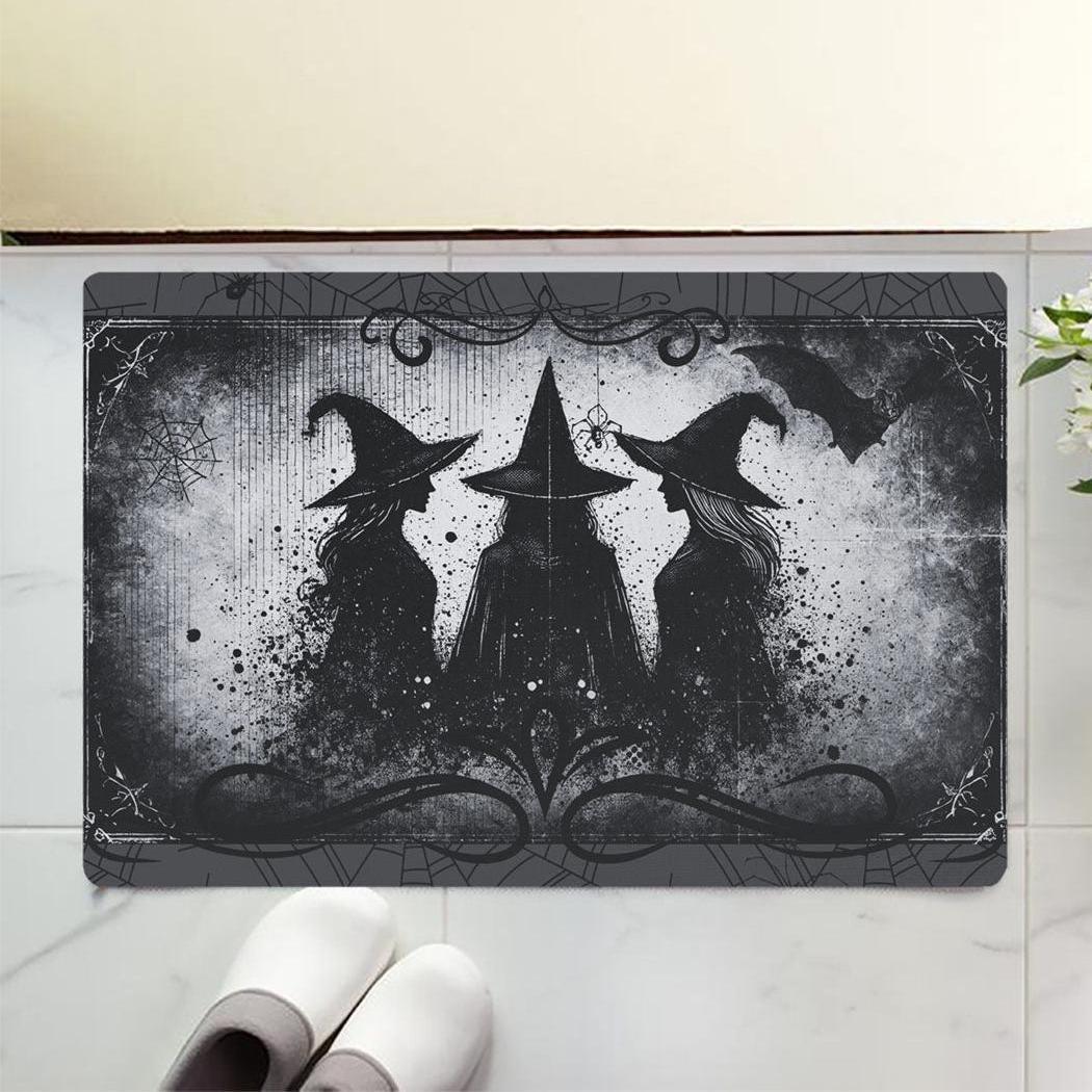 Dark Witches Gothic Doormat for Halloween-MoonChildWorld