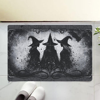 Dark Witches Gothic Doormat for Halloween-MoonChildWorld