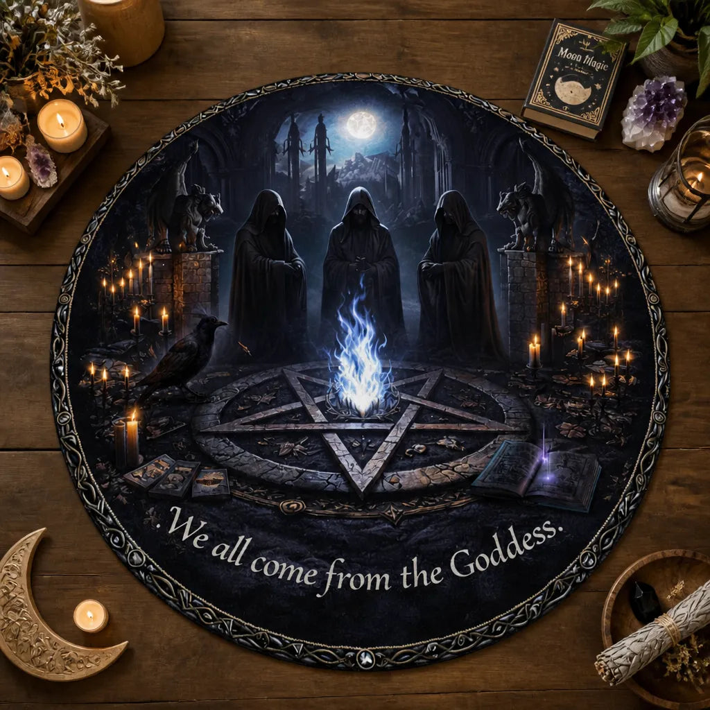 Dark Witches Gothic Round Rug Wiccan Carpet for Halloween Home Decor_mockup_2.webp