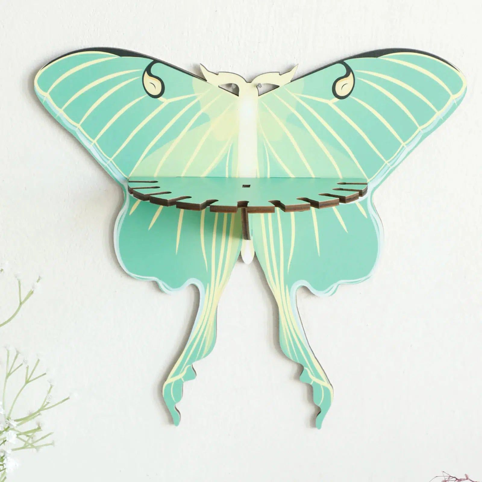 Death Moth Wall Shelf Witchy Crystal Shelf-MoonChildWorld