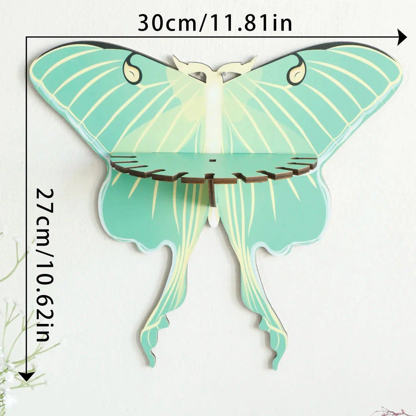 Death Moth Wall Shelf Witchy Crystal Shelf-MoonChildWorld