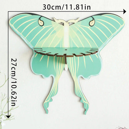 Death Moth Wall Shelf Witchy Crystal Shelf-MoonChildWorld