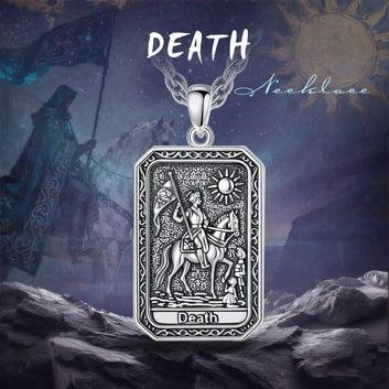 Death Tarot Cards Necklace Major Arcana Divination Pendant Witch Jewelry
