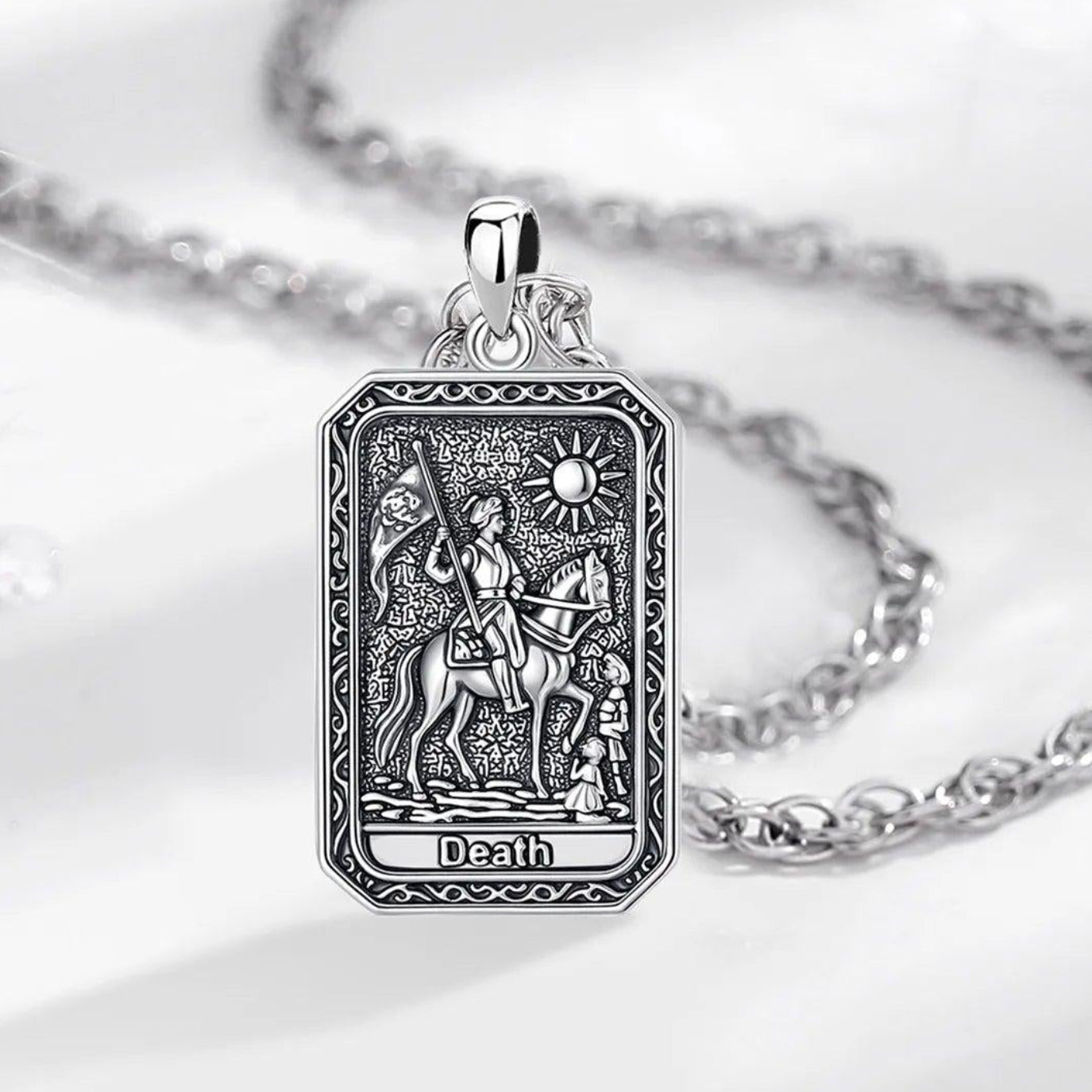 Death Tarot Cards Necklace Major Arcana Divination Pendant Witch Jewelry-MoonChildWorld