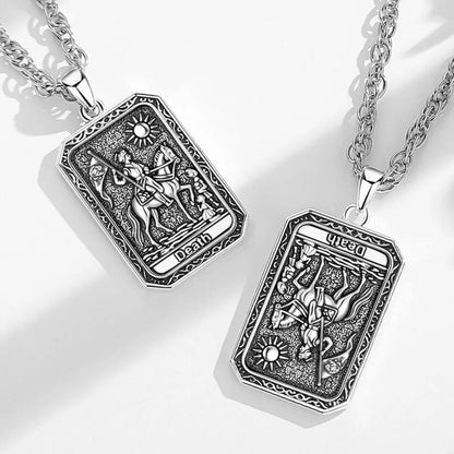 Death Tarot Cards Necklace Major Arcana Divination Pendant Witch Jewelry-MoonChildWorld