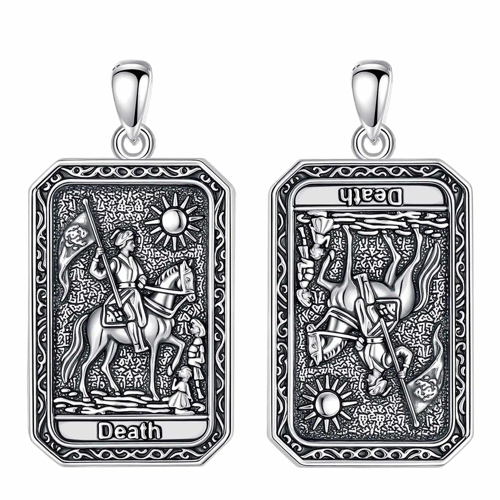 Death Tarot Cards Necklace Major Arcana Divination Pendant Witch Jewelry-MoonChildWorld