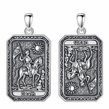 Death Tarot Cards Necklace Major Arcana Divination Pendant Witch Jewelry-MoonChildWorld