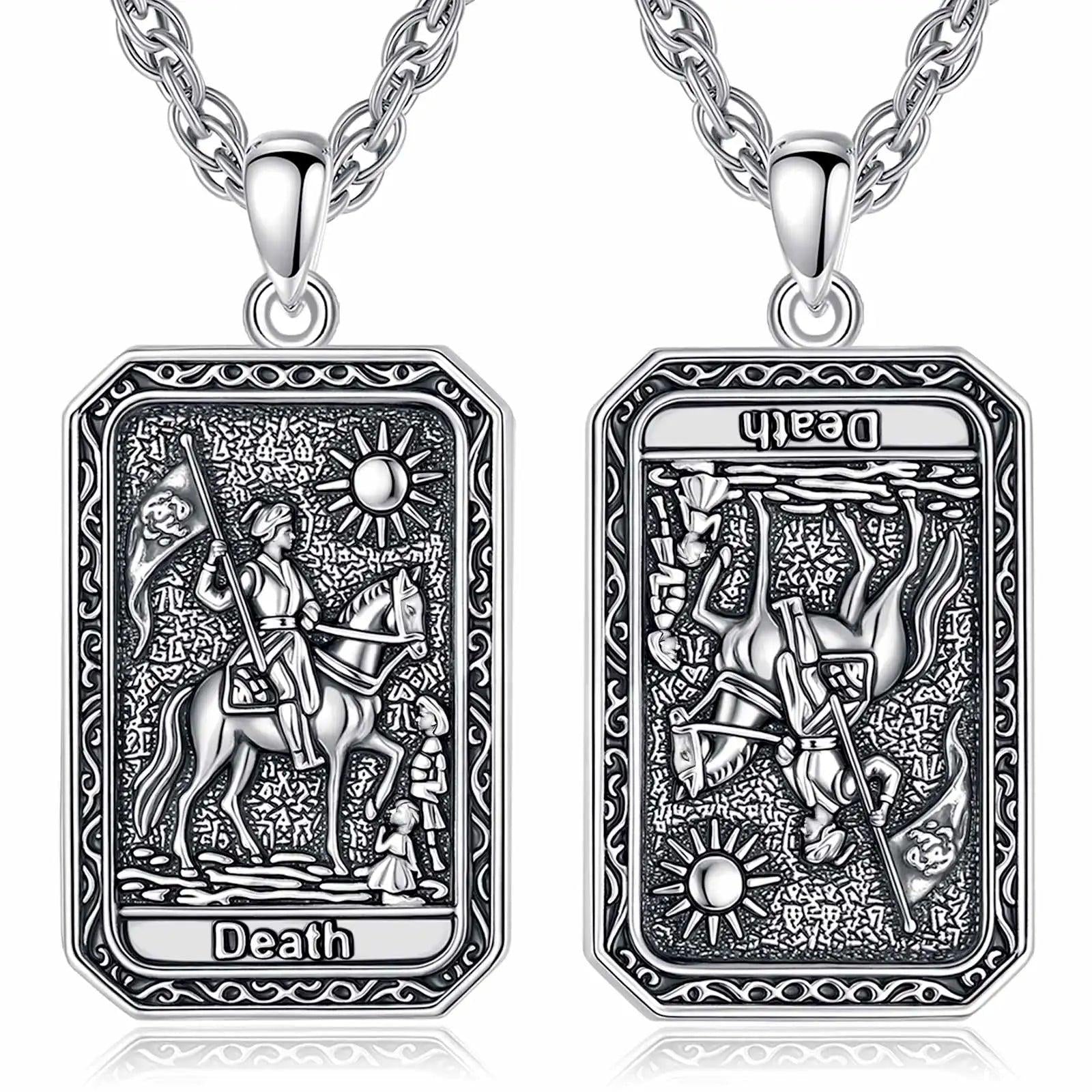 Death Tarot Cards Necklace Major Arcana Divination Pendant Witch Jewelry-MoonChildWorld