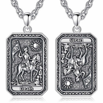 Death Tarot Cards Necklace Major Arcana Divination Pendant Witch Jewelry-MoonChildWorld