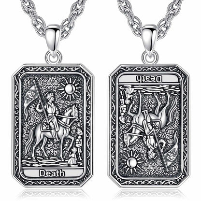 Death Tarot Cards Necklace Major Arcana Divination Pendant Witch Jewelry-MoonChildWorld
