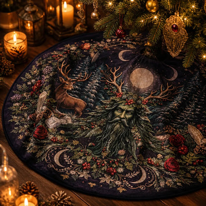 Deer Celestial Yule Tree Skirt – Pagan Witch Gothic Decor_mockup_3.webp