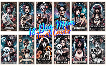 18 Dog Mom Witchy Woman Tarot Cards Digital File-MoonChildWorld