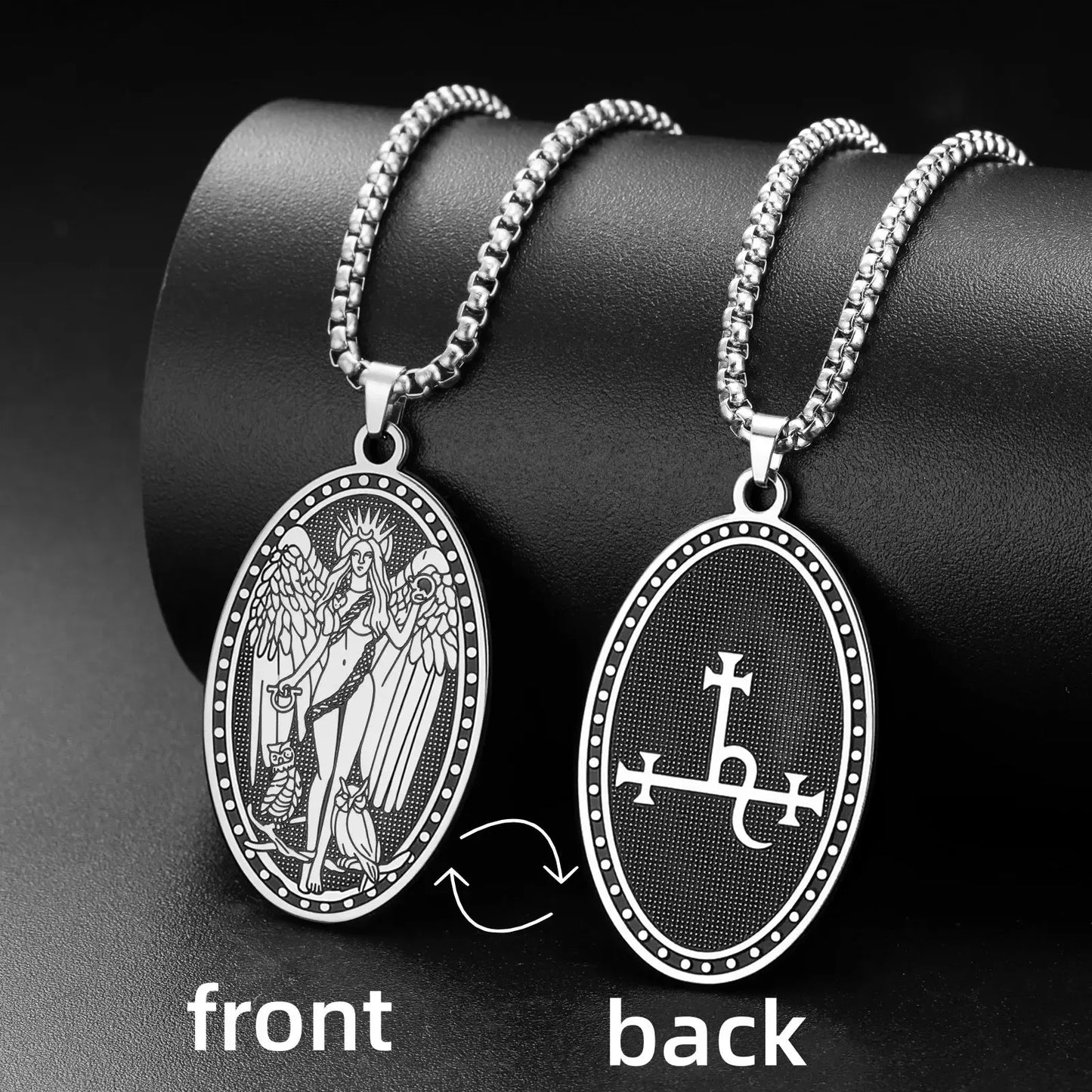 Double-Sided Lilith Sigil Necklace – close-up of sigil detail