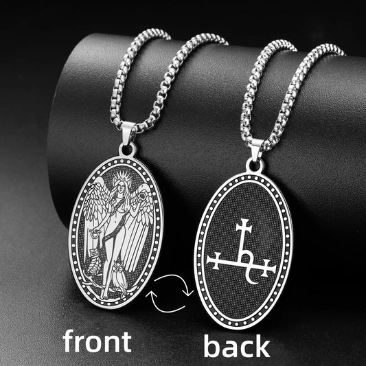 Double-Sided Lilith Sigil Necklace – close-up of sigil detail
